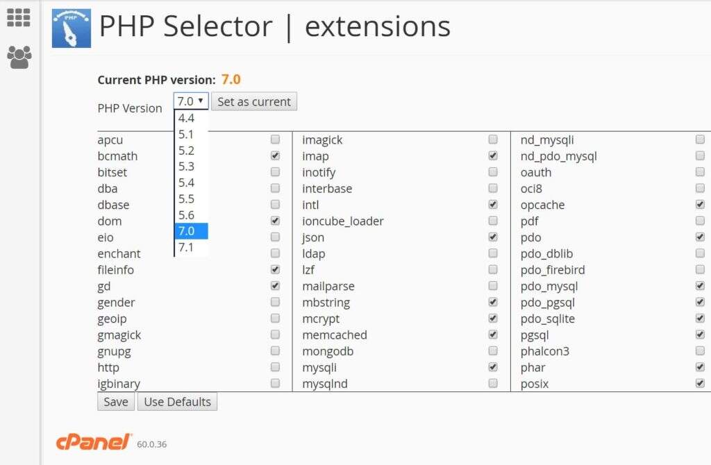 cPanel PHP版 cPanel PHP版