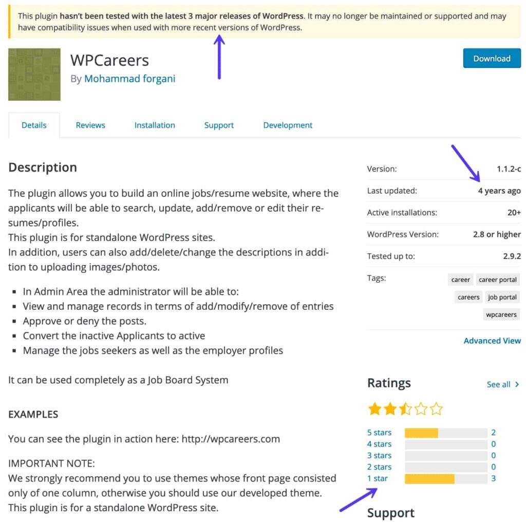 评分不佳的旧WordPress插件 评分不佳的旧WordPress插件