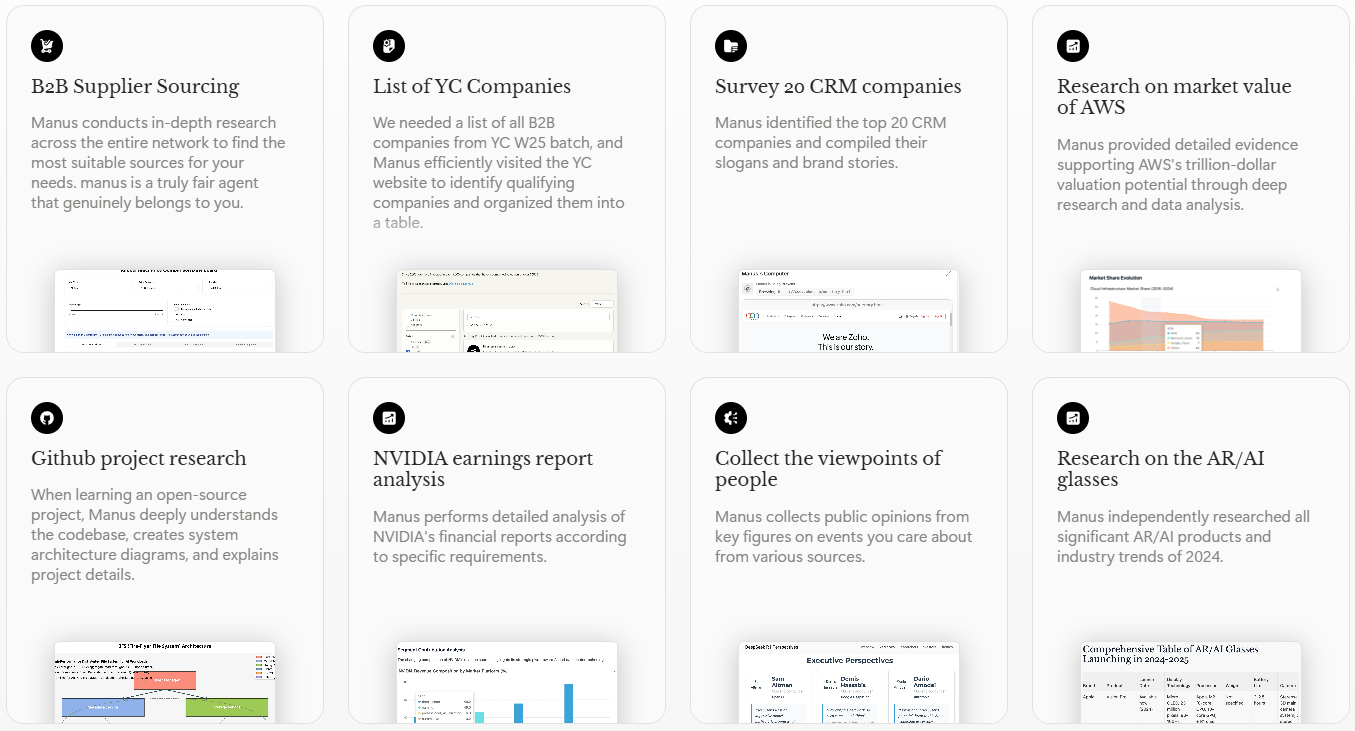 Manus 案例库:快速学习 Manus 如何使用-1 Manus 案例库:快速学习 Manus 如何使用-1