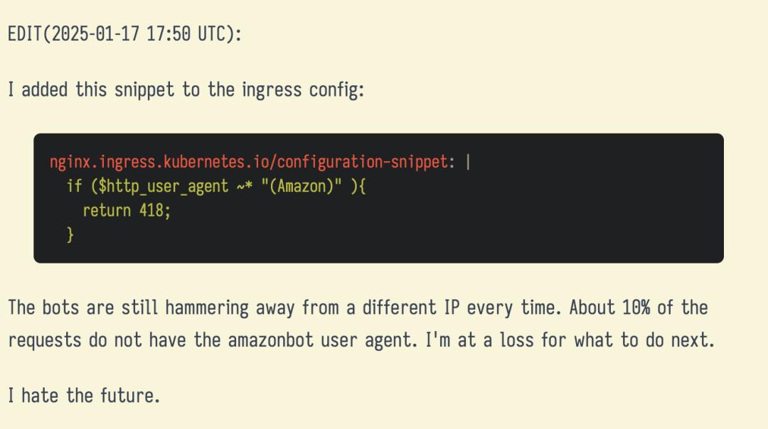 AI爬虫拖垮整个网站,开发者崩溃:禁了整个巴西的访问,才勉强救回来