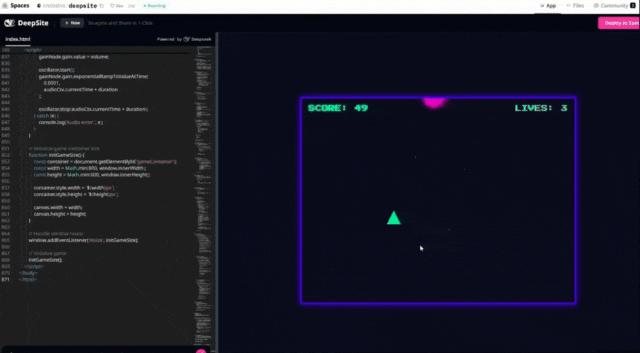 免费的「网页版Cursor」,新版DeepSeek-V3加持,秒秒钟编出一个游戏/APP
