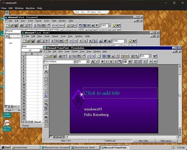 2025年体验Windows 95 无需重装超简单