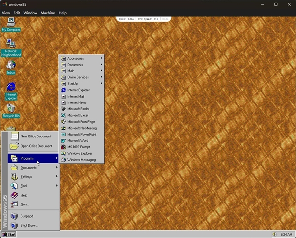 2025年体验Windows 95 无需重装超简单