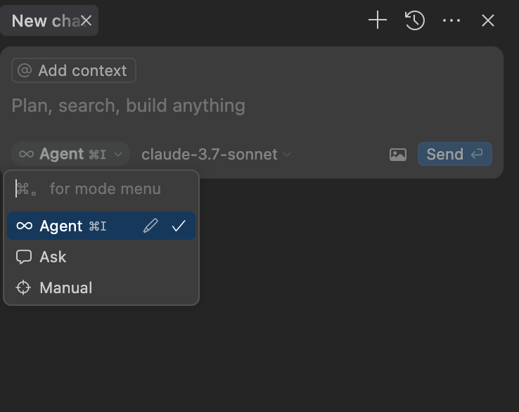 切换到Agent模式