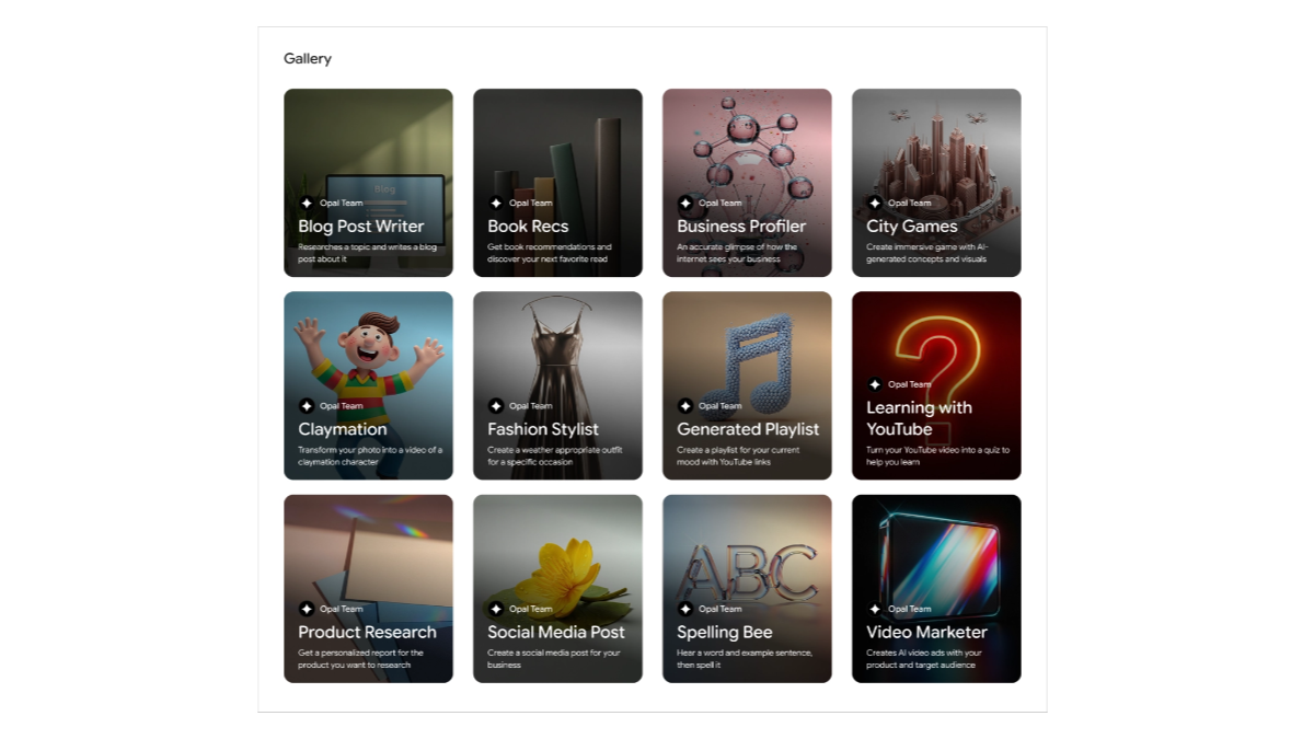 Opal - 谷歌推出的AI工作流创建平台